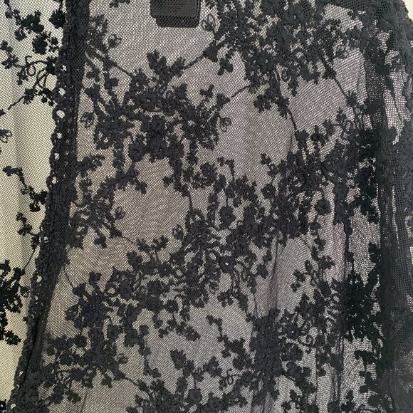 Share Torrid Black Sheer Lace Kimono Coverup Duster Cardigan Boho Festival Size - Picture 6 of 11